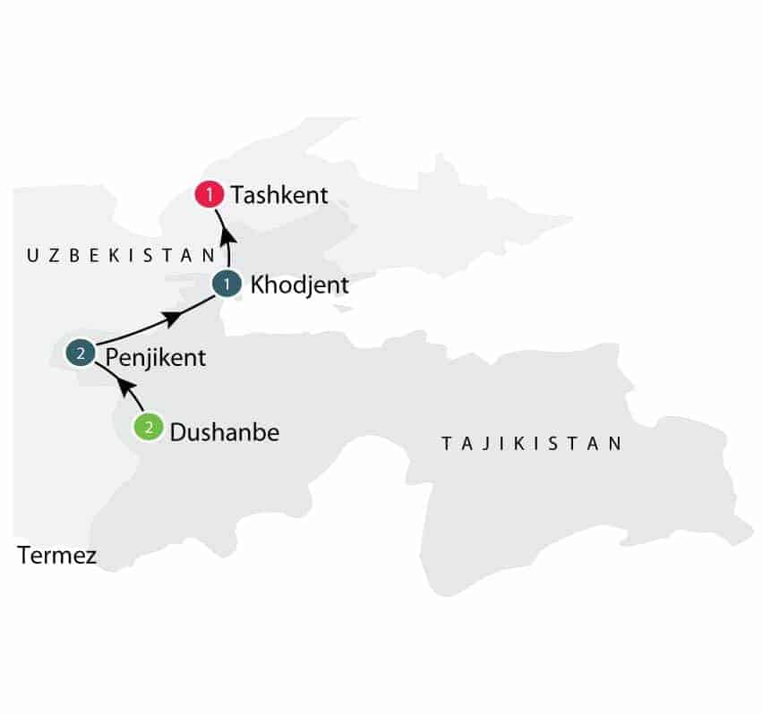 Map of Tashkent
