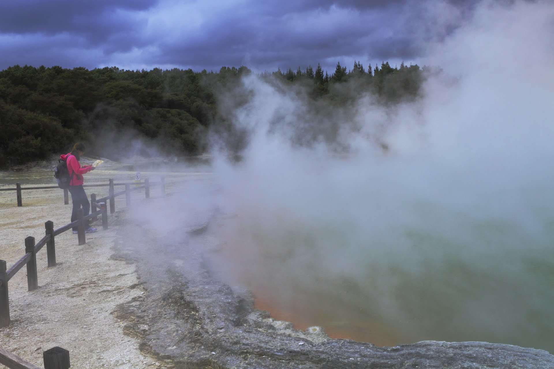 Rotorua, New Zealand, volcanic springs