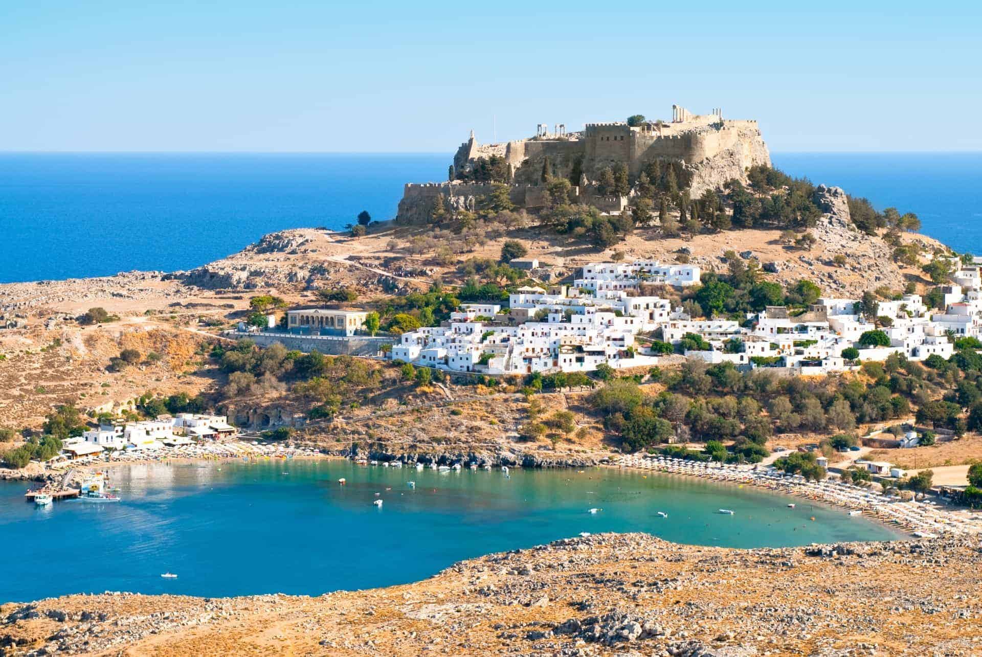 Acropolis at Lindos, Rhodes, Eastern Mediterranean