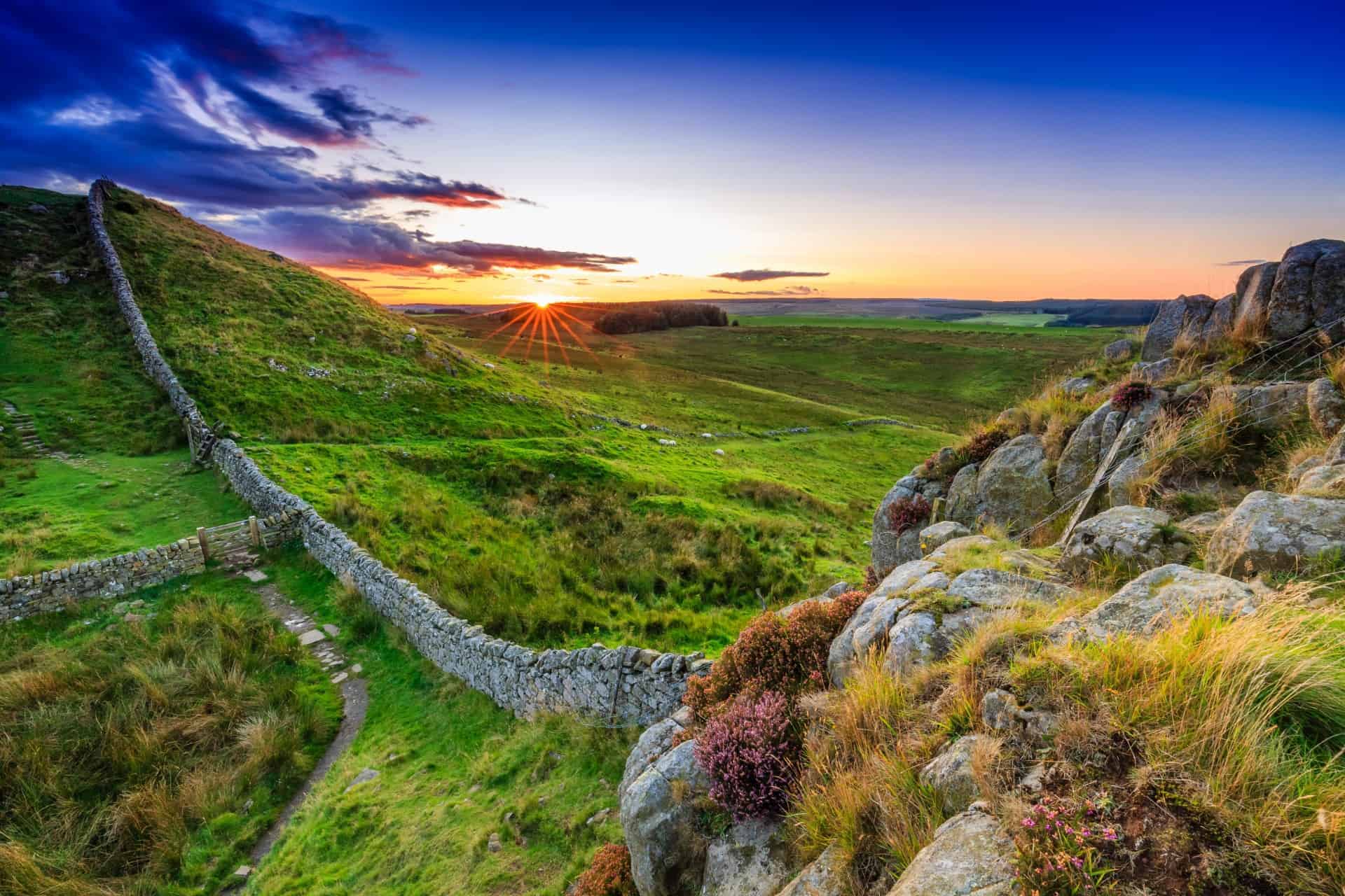 Hadrian's Wall in Northumberland, England