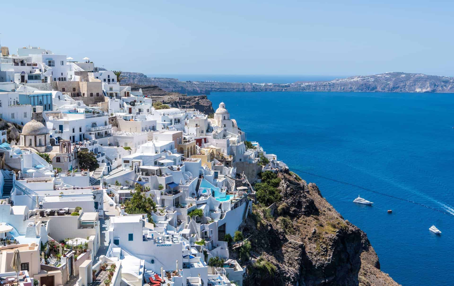 Santorini greece white houses