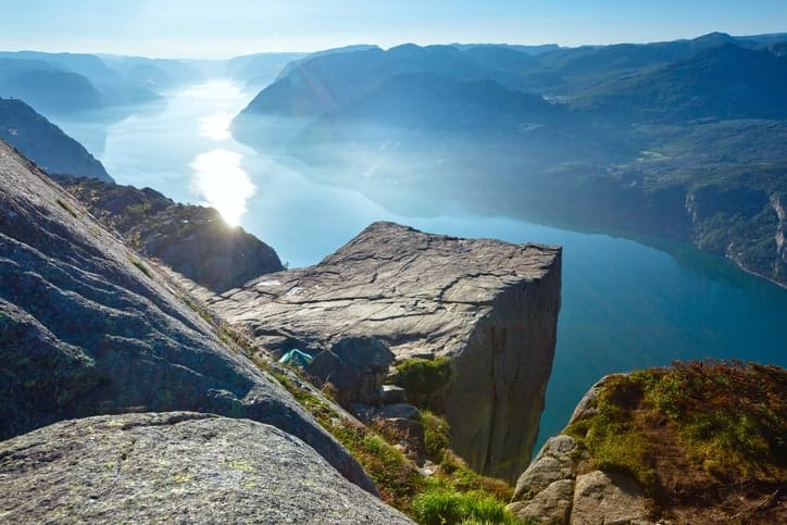 A view over Preikestolen in Norway