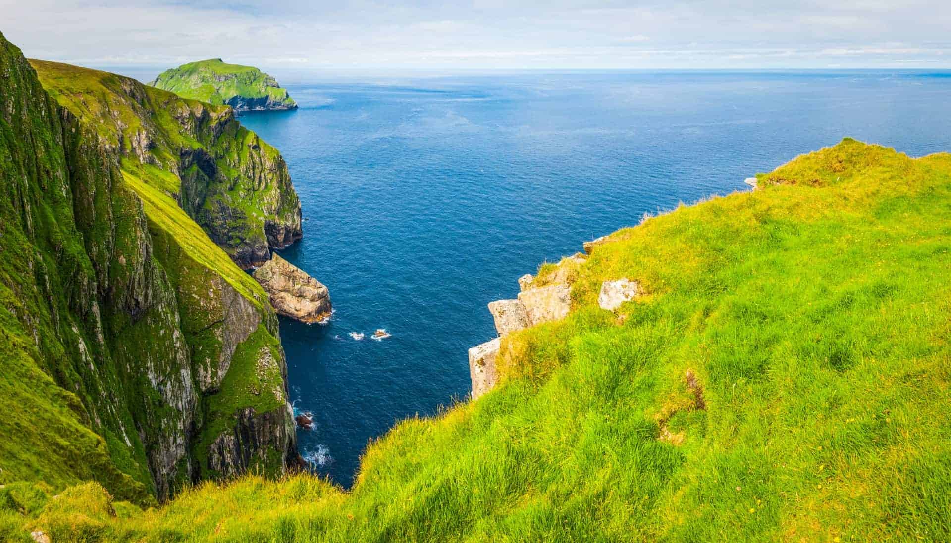 Dramatic sea cliffs St Kilda Outer Hebrides