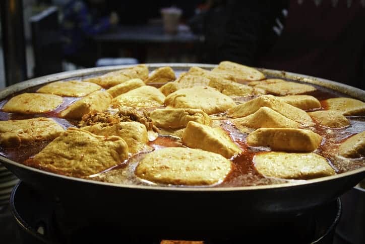 Stinky tofu at night market, Taipei, Taiwan