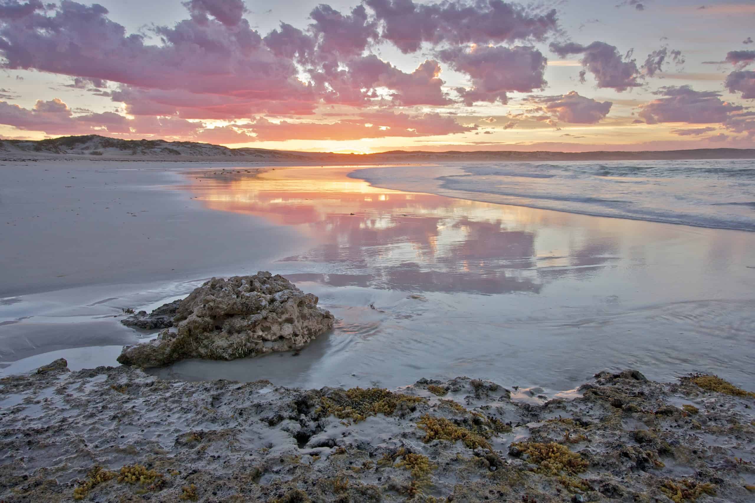 Sunrise reflected on Eyre Peninsula SA